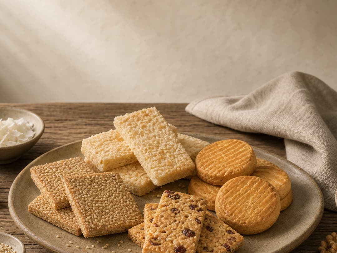 牛奶酥的古典静物风格产品图