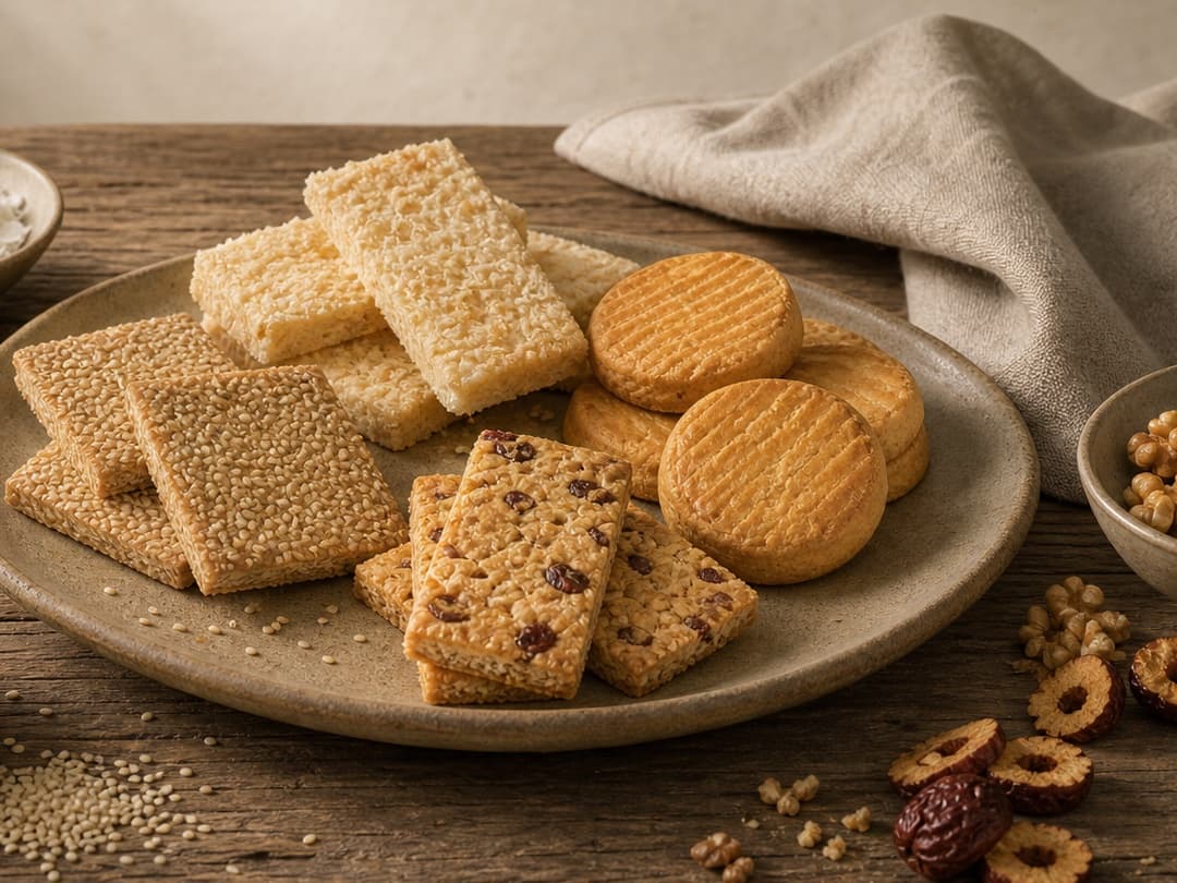 蔬菜纤维饼干的古典静物风格产品图